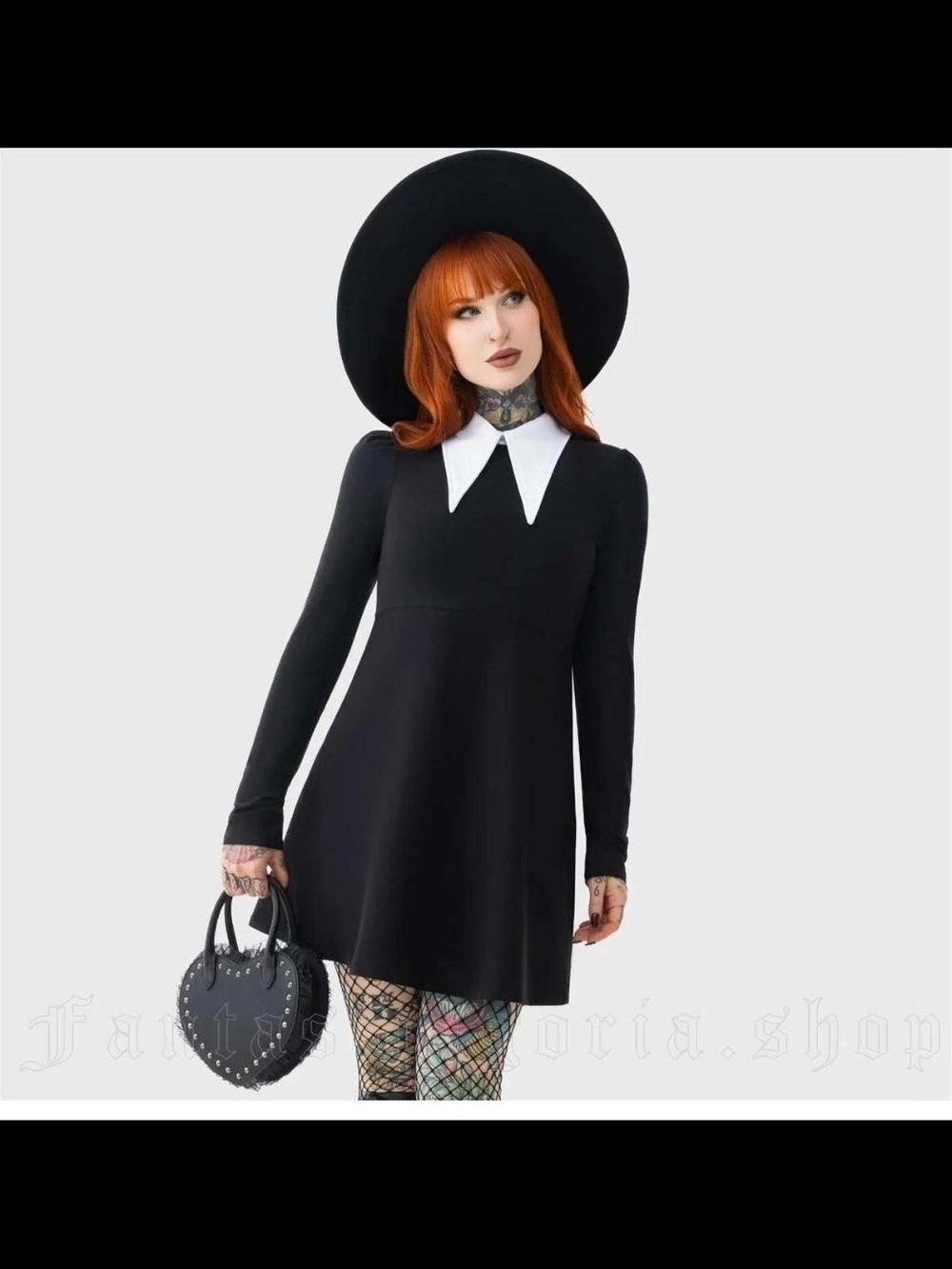 Killstar Dress Womens Size XL Collar Long Sleeve Goth Witchy Wednesday Addams